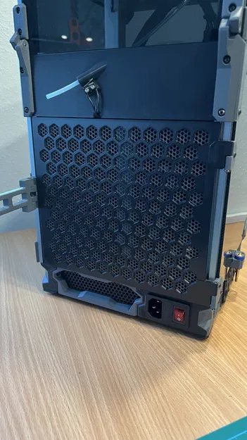 Voron V0 Hinged Rear Panel Hex Mesh – Nắp lưng bản lề nam châm - Image 2