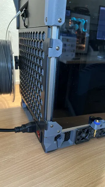 Voron V0 Hinged Rear Panel Hex Mesh – Nắp lưng bản lề nam châm - Image 3