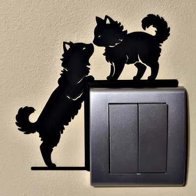 Trang trí công tắc/ổ cắm hình mèo – Model 11
