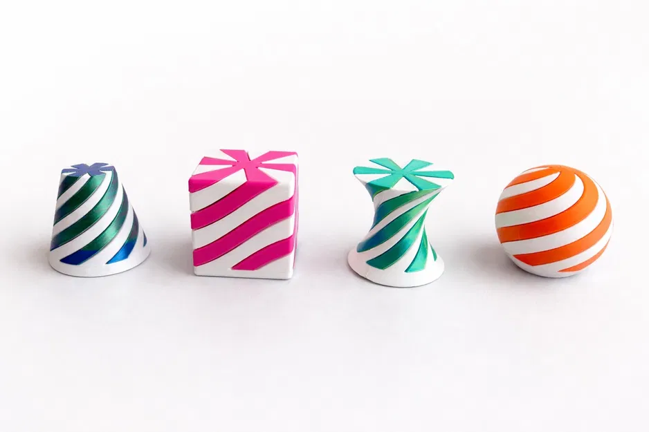 Bộ sưu tập đồ chơi fidget spiral lồng khớp: Square, Cone, Hourglass, Ball - Image 1