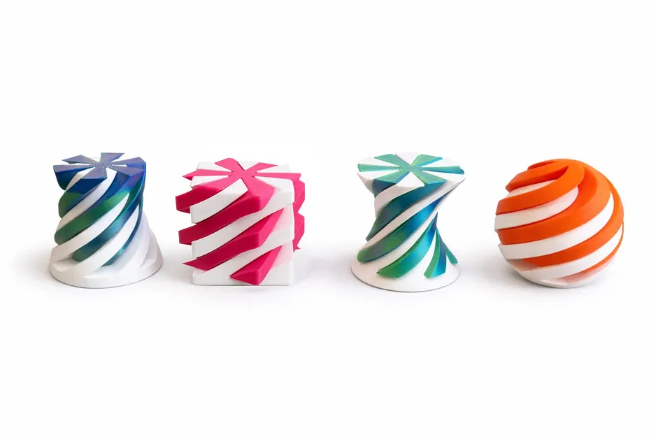 Bộ sưu tập đồ chơi fidget spiral lồng khớp: Square, Cone, Hourglass, Ball - Image 2