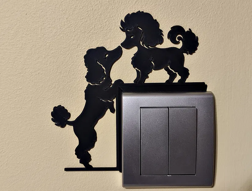 Trang trí công tắc/ổ cắm hình chó dễ thương - Image 1