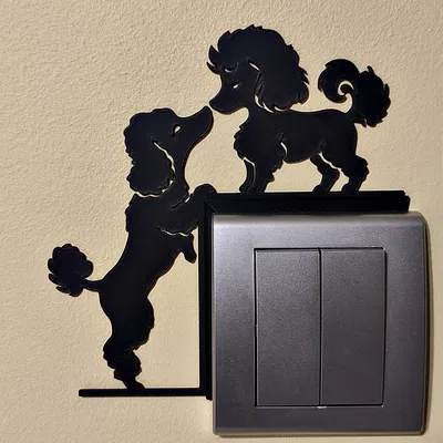 Trang trí công tắc/ổ cắm hình chó dễ thương