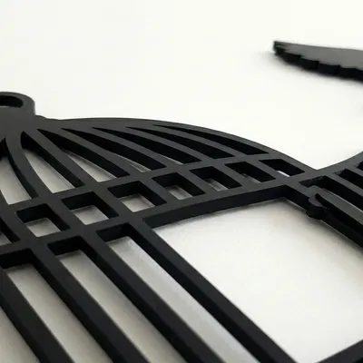 Wall Art Lồng Chim - Silhouette Hiện Đại Treo Tường