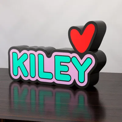 Hộp đèn LED/WLED phát sáng tên Kiley (lightbox diffuser 2 màu)