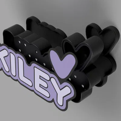 Hộp đèn LED/WLED phát sáng tên Kiley (lightbox diffuser 2 màu)