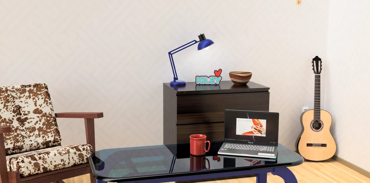 Hộp đèn LED/WLED phát sáng tên Kiley (lightbox diffuser 2 màu) - Image 5