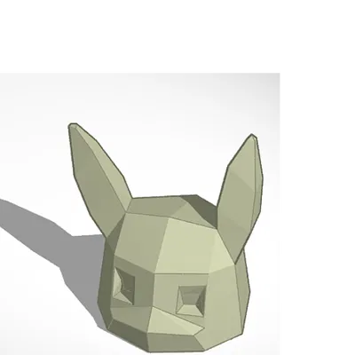 Đầu Pikatchu Low Poly