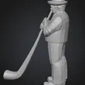 Alpenhorn_Carving – Chạm khắc người thổi Alphorn Appenzeller - Thumbnail 1