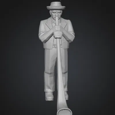 Alpenhorn_Carving – Chạm khắc người thổi Alphorn Appenzeller