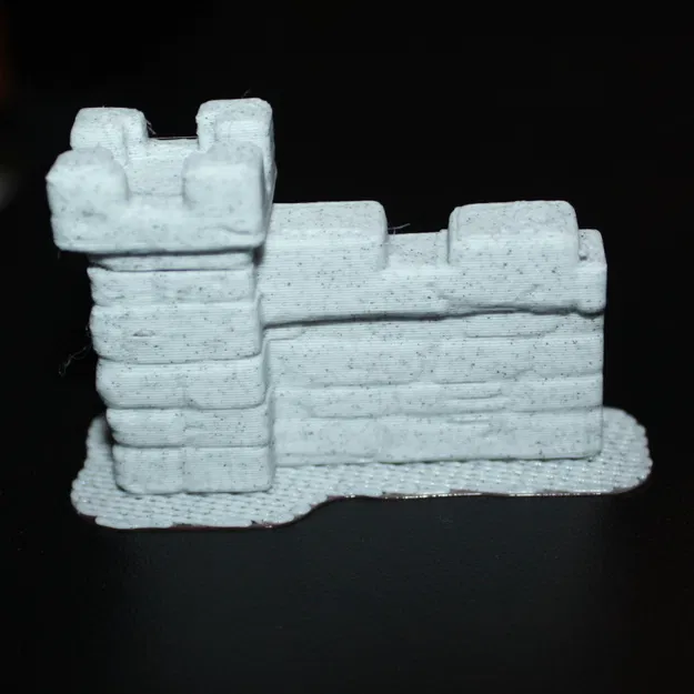 Diorama DND Battlement Segment Rndless Wall FDM No Support - Image 1