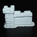 Diorama DND Battlement Segment Rndless Wall FDM No Support - Thumbnail 1