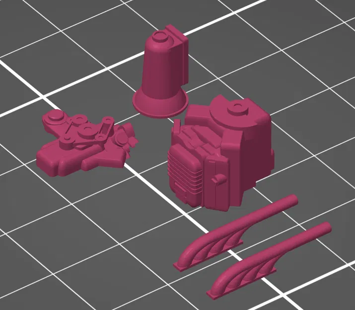 Động cơ Dodge Hellcat stylized tỷ lệ 1:64 cho Hot Wheels Challenger - Image 5