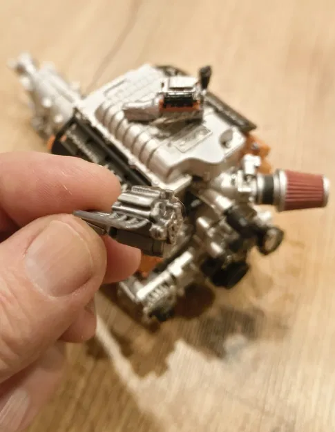 Động cơ Dodge Hellcat stylized tỷ lệ 1:64 cho Hot Wheels Challenger - Image 6