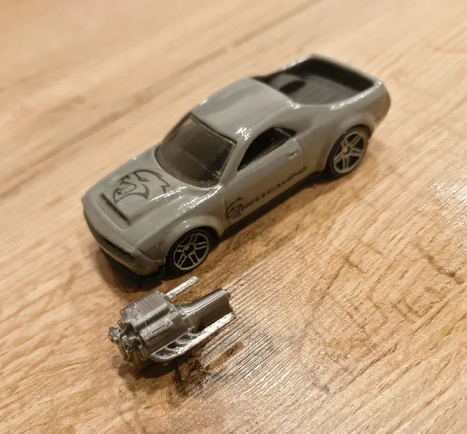 Động cơ Dodge Hellcat stylized tỷ lệ 1:64 cho Hot Wheels Challenger - Image 7