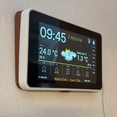 Vỏ LCD kèm công tắc - Gắn tường (nghiêng 5°) cho LCD-7B-ESP32-S3-Touch