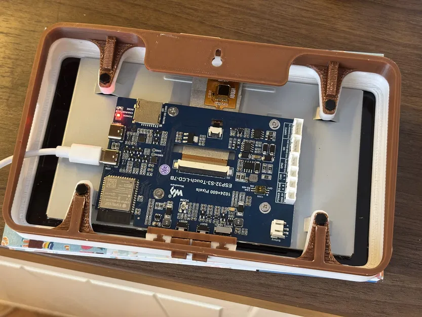 Vỏ LCD kèm công tắc - Gắn tường (nghiêng 5°) cho LCD-7B-ESP32-S3-Touch - Image 5