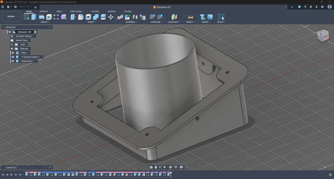 Đế lắp Exhauster cho trần nghiêng 17° (Exhauster Installation Base) - Image 2
