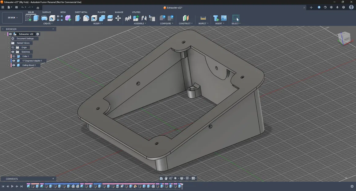 Đế lắp Exhauster cho trần nghiêng 17° (Exhauster Installation Base) - Image 3