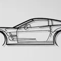 Tranh Treo Tường Silhouette Chevrolet Corvette C6 ZR1 - Thumbnail 1