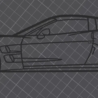 Tranh Treo Tường Silhouette Chevrolet Corvette C6 ZR1