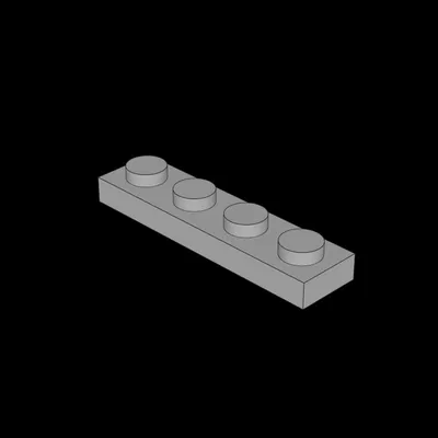 Plate Lego Compatible (3710.dat) 1 x 4