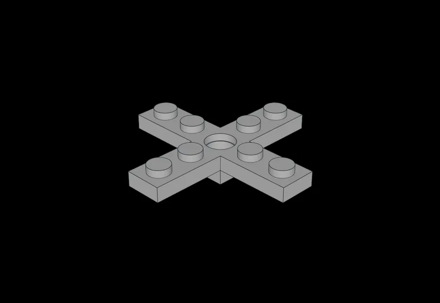 Cánh quạt LEGO Compatible (3461.dat) 4 lá, đường kính 5 kèm Rotor Holder - Image 1