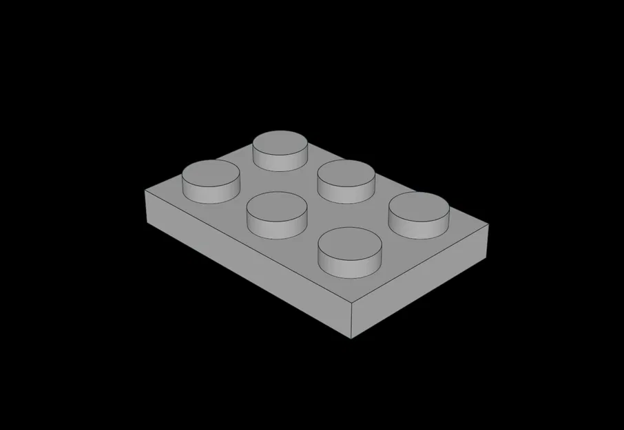 Lego Compatible (3021.dat) Plate 2 x 3 - Image 1