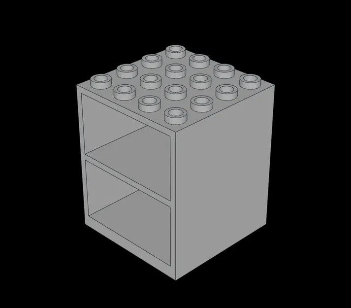 Ngăn kéo container tương thích LEGO (2.dat) 4 x 4 x 4 - Image 1