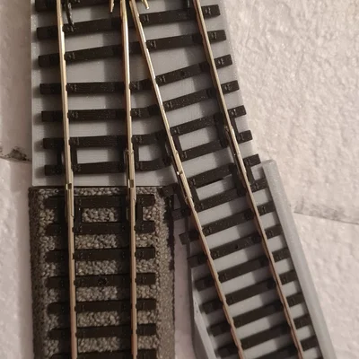 Roadbed đường ray HO cho curved switch rẽ trái + roadbed cho khúc cua trái