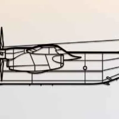 Tranh Treo Tường Silhouette Grumman C-2A Greyhound