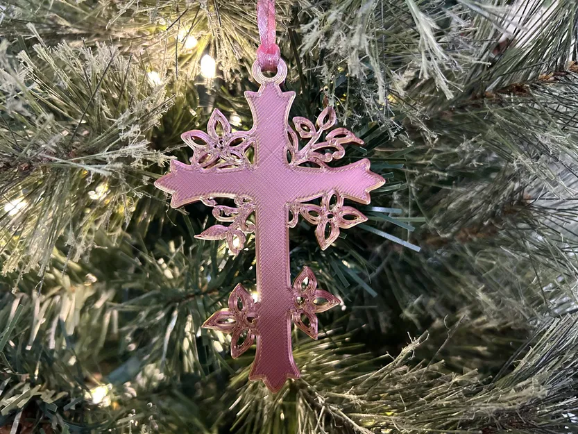 Thánh giá trang trí với họa tiết lá - Image 4