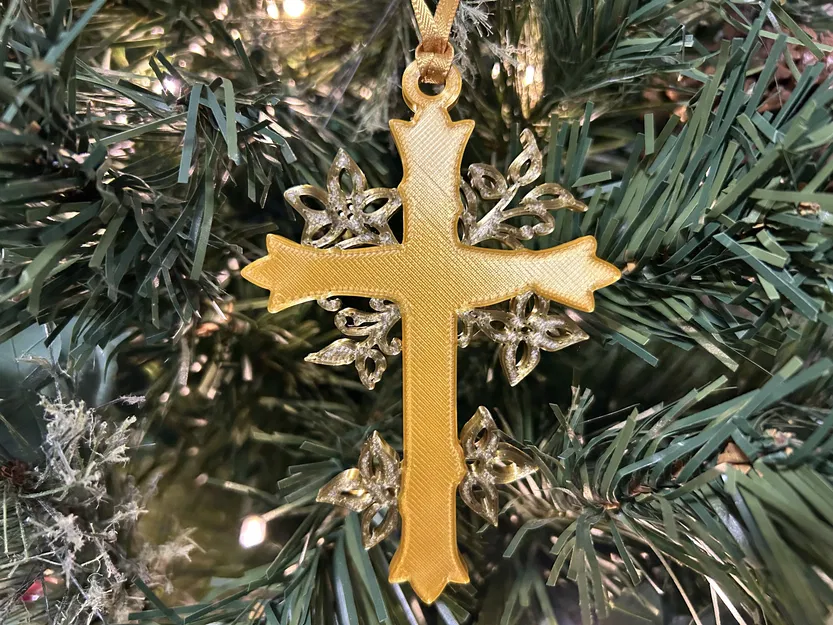 Thánh giá trang trí với họa tiết lá - Image 8