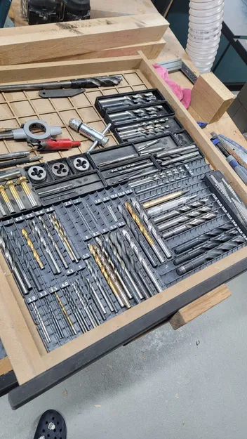 Khay sắp xếp mũi khoan Gridfinity (Gridfinity drill organizer) - Image 2