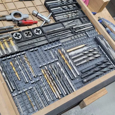 Khay sắp xếp mũi khoan Gridfinity (Gridfinity drill organizer)