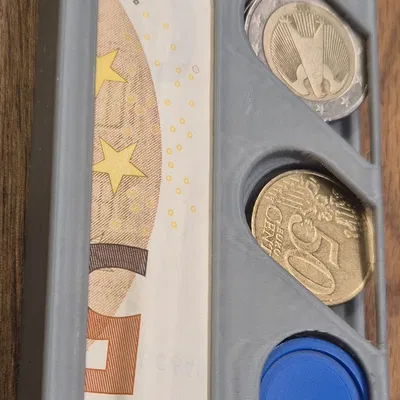 Ví đơn giản có ngăn đựng xu và tiền giấy