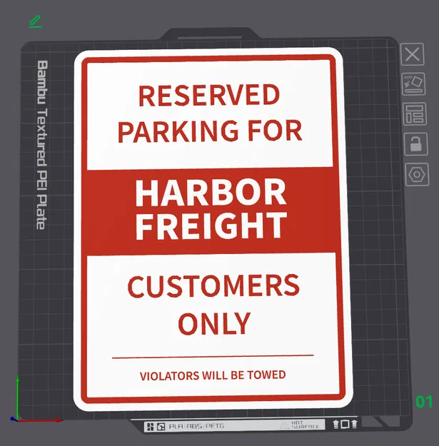 Bảng chỉ dẫn bãi đậu xe Harbor Freight - Image 1