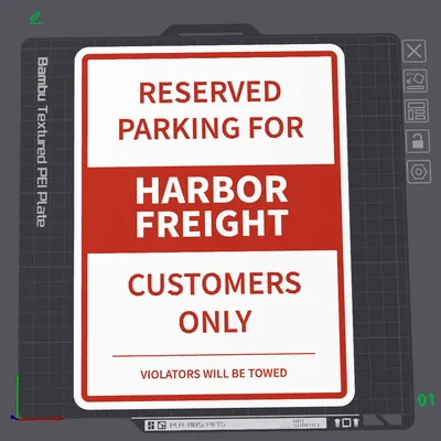 Bảng chỉ dẫn bãi đậu xe Harbor Freight