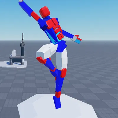Roblox Model Pose 1 (Tượng dáng pose tạo trong Roblox Studio)
