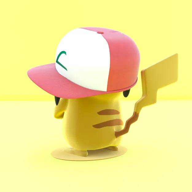 025 Pikachu Cap Holder 3D print – Giá treo mũ Pikachu file STL - Image 2