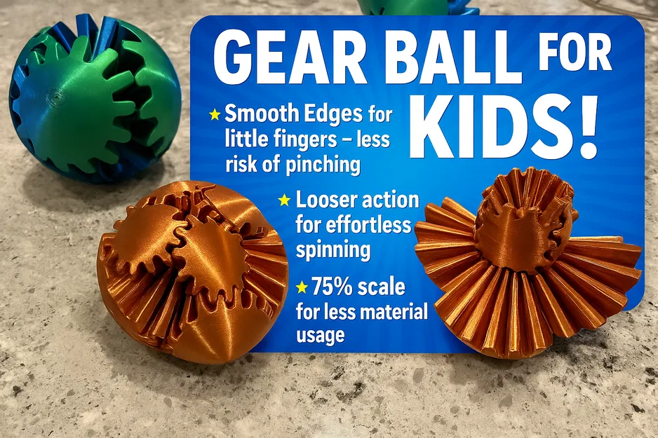 Gear Ball xoay tự do, bo cạnh mượt, an toàn cho bé - Image 1