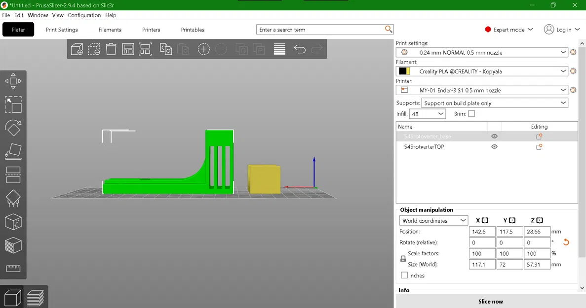 Giá đỡ Rotoverter/Động cơ DC 42mm - Image 3