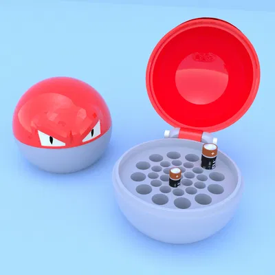 Hộp đựng pin Voltorb 100 viên cho AA - AAA in 3D