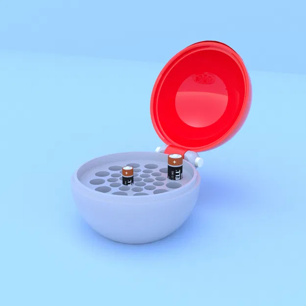 Hộp đựng pin Voltorb 100 viên cho AA - AAA in 3D - Image 2