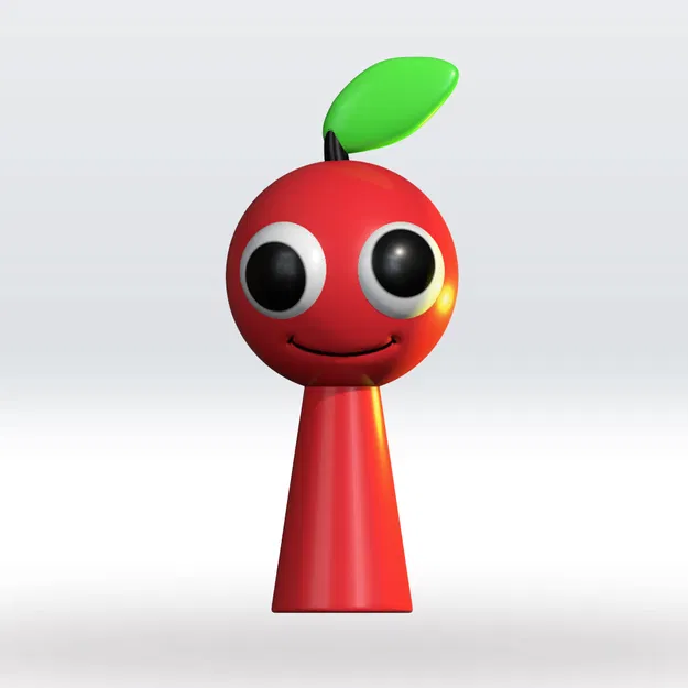 Sprunki OC Apple STL file 3D Model 3mf Multicolor Fanart - Image 1
