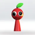 Sprunki OC Apple STL file 3D Model 3mf Multicolor Fanart - Thumbnail 1