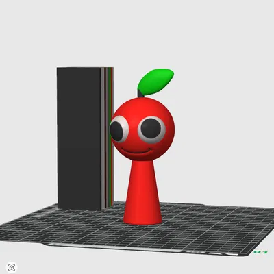 Sprunki OC Apple STL file 3D Model 3mf Multicolor Fanart