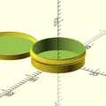 Hũ tròn parametric OpenSCAD có nắp vặn (screw lid) - Thumbnail 2