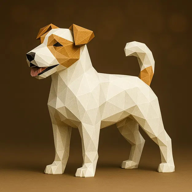Chó Jack Russell (Low-poly) – Dog - Jack Russell - Image 1
