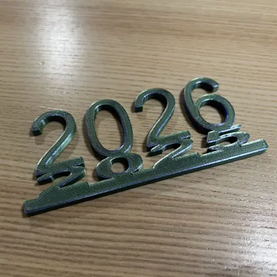 Ornament Năm Mới 2026 (Đẩy 2025 Xuống Đất)